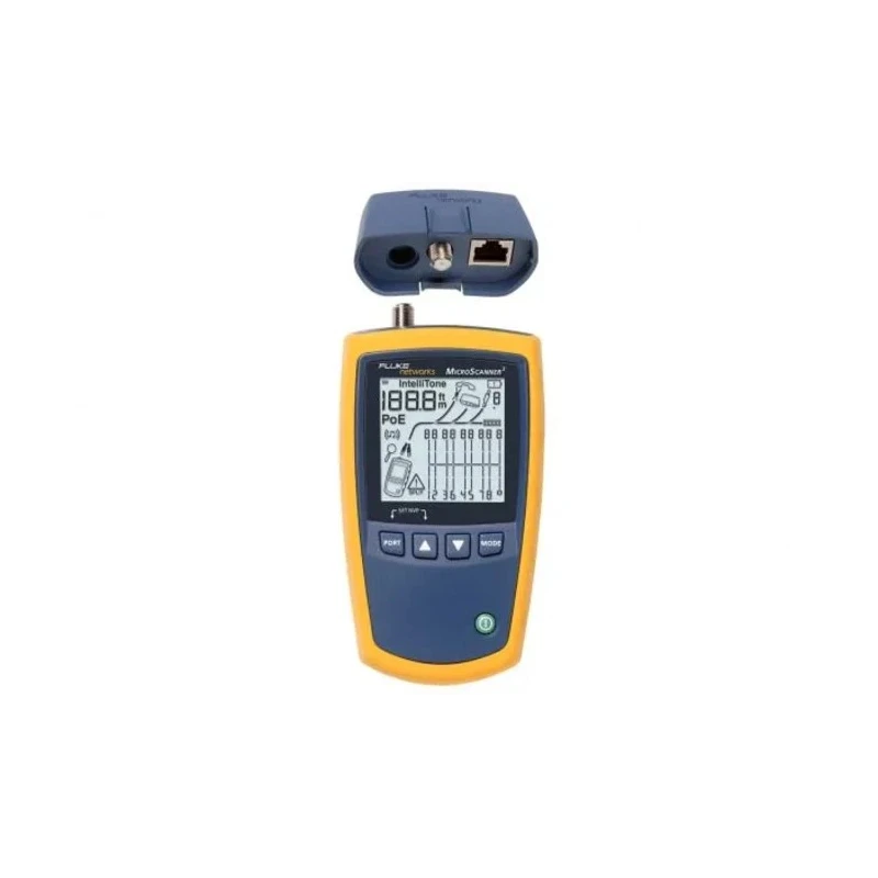 Fluke Networks MICROSCANNER 2 KIT Network Cable Tester RJ11, RJ45, Coaxial Battery Operated LCD Display MS2-KIT/RS