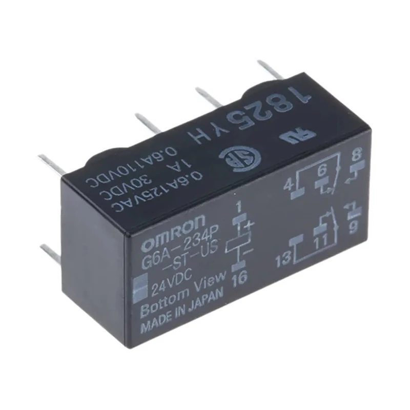 Omron Signal Relay 24V DC Coil 2A DPDT PCB Mount G6A-234P-ST-US DC24