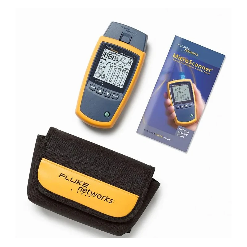 Fluke Networks MICROSCANNER 2 Network Cable Tester RJ11 RJ45 Coaxial Battery Powered 