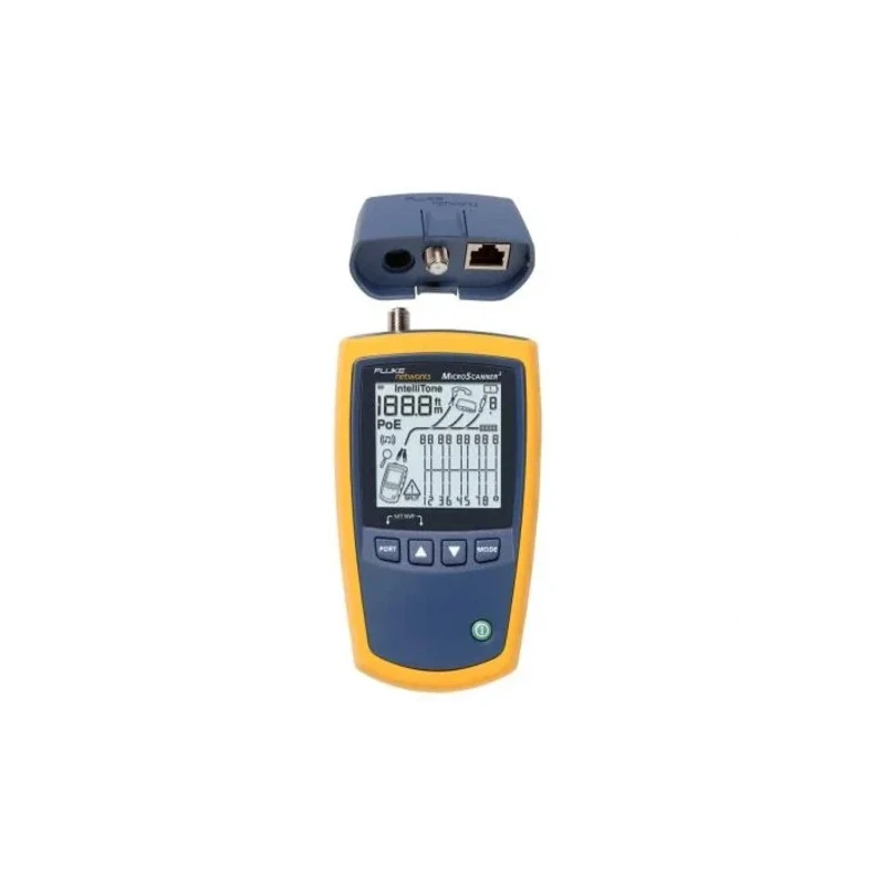 Fluke Networks MICROSCANNER 2 Network Cable Tester RJ11 RJ45 Coaxial Battery Powered 