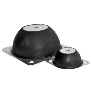 RS PRO Oval M10 Anti-Vibration Mount Male Buffer Foot 59 mm Outside Diameter 25 mm Overall Height 70 Shore A Rubber 189-3226