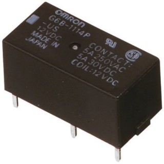 Omron Subminiature PCB Power Relay 12V DC Coil 5A Switching Current SPST G6B-1114P-US DC12