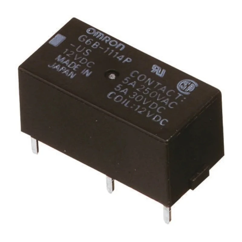 Omron Subminiature PCB Power Relay 12V DC Coil 5A Switching Current SPST G6B-1114P-US DC12