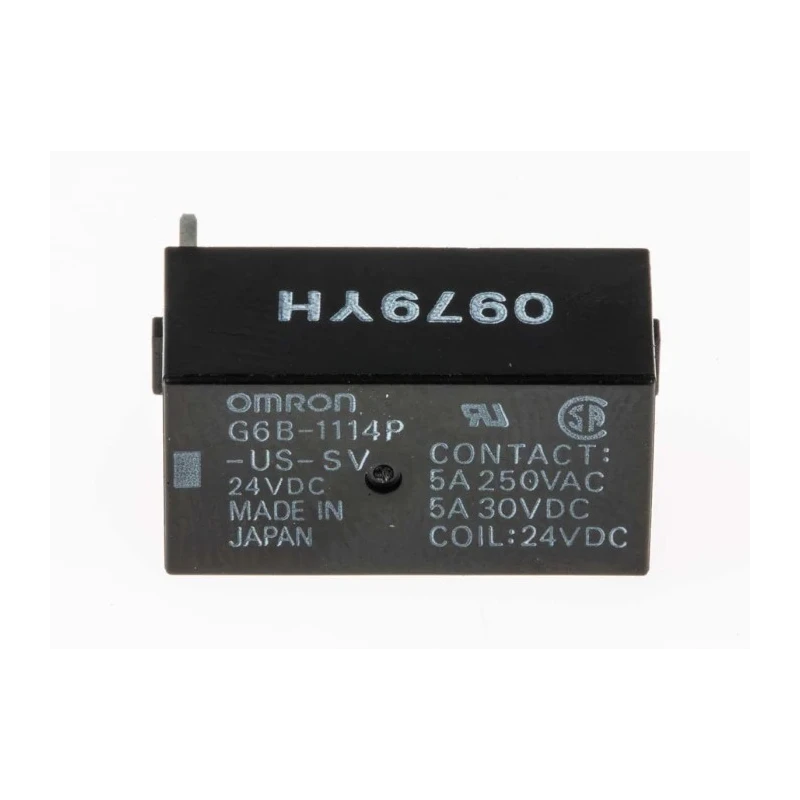 Omron PCB Power Relay with 24V DC Coil Voltage, 5A Switching Current, SPST Contact Configuration, PCB G6B-1114P-US-SV DC24