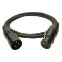 RS PRO XLR Cable Male to Female, Black Polyvinyl Chloride Jacket, 1 m Length 189-3945