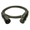 RS PRO XLR Cable Male to Female 2 m Black Polyvinyl Chloride Jacket 189-3944