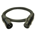RS PRO Male to Female 3 Pole Shielded XLR Audio Cable Black PVC Sheath 5m 189-3949