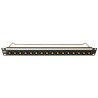RS PRO BNC Feed Through Connector Rack 16 x 75Ω Gold Plated Metal Panel Mount Black 189-3956