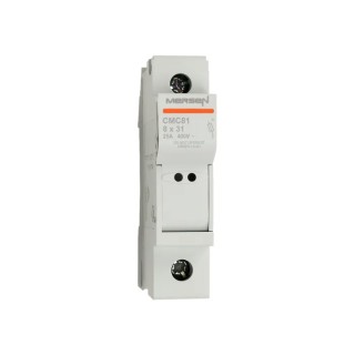 Mersen 25A Rail Mount Fuse Holder for 8.5 x 31.5 mm, 1-Pole, 400V AC V1062687 / CMC81