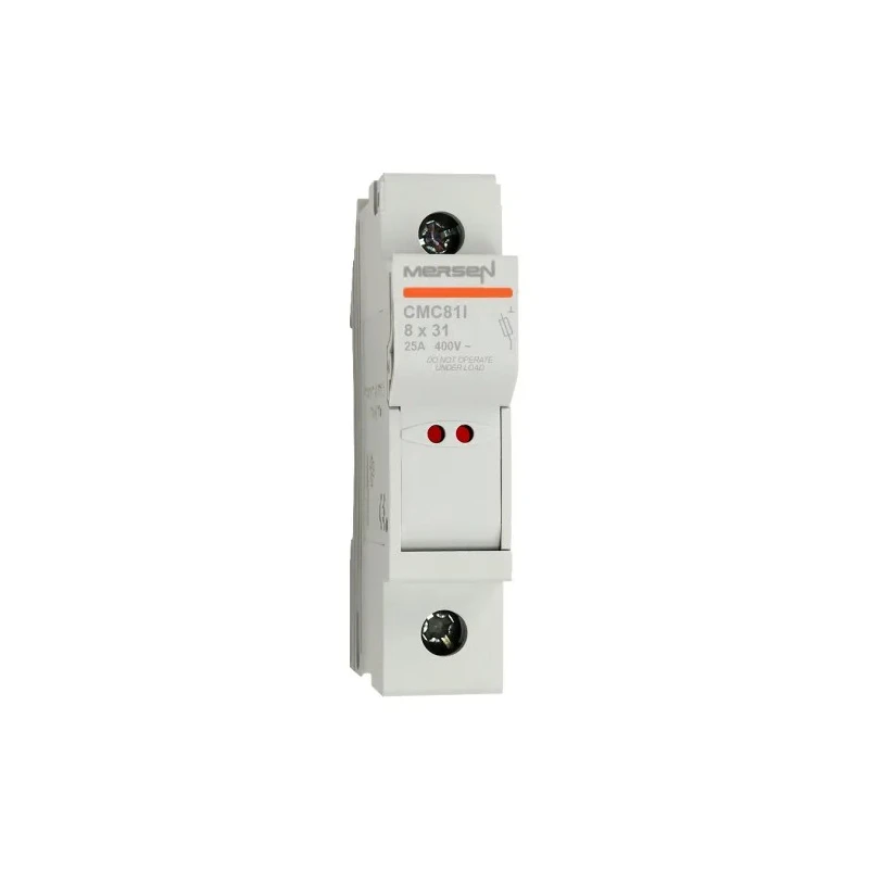 Mersen 25A Rail Mount Fuse Holder for 8.5 x 31.5 mm Fuse, 1 Pole, 400V ac X1062689 / CMC81I
