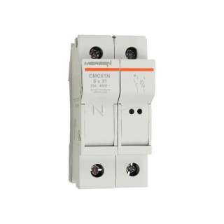 Mersen 25A Rail Mount Fuse Holder for 8.5 x 31.5 mm Fuse, 1 Pole, 400V AC Modulostar Range P1062682 / CMC81N