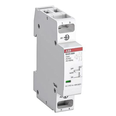 ABB EN20 Contactor, 230V AC Coil, 2-Pole, 20A, 4.6 kW, DIN Rail Mount 1SBE122111R0620