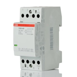 ABB ESBN Contactor 230V AC Coil, 4-Pole, 25 A, 4 kW, 240V AC/DC, 4 NO Contacts 1SAE231111R0640 HD451795