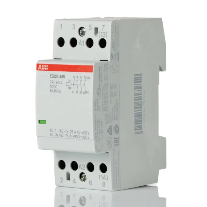 ABB ESBN Contactor 230V AC Coil, 4-Pole, 25 A, 4 kW, 240V AC/DC, 4 NO Contacts 1SAE231111R0640 HD451795