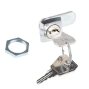 Euro-Locks a Lowe & Fletcher group Company Mini Square-head Camlock 8mm Panel to Tongue with Key Unlock 0207012