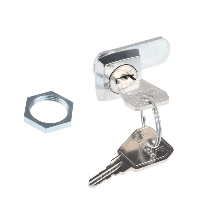 Euro-Locks a Lowe & Fletcher group Company Mini Square-head Camlock 8mm Panel to Tongue with Key Unlock 0207012