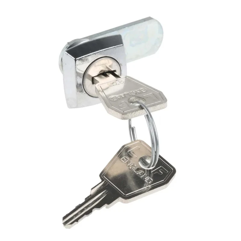 Euro-Locks a Lowe & Fletcher group Company Mini Square-head Camlock 8mm Panel to Tongue with Key Unlock 0207012