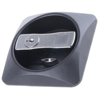 Euro-Locks a Lowe & Fletcher group Company Black Metal Plastic Flush Locking Handle 87mm 1691082