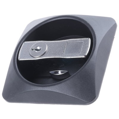 Euro-Locks a Lowe & Fletcher group Company Black Metal Plastic Flush Locking Handle 87mm 1691082