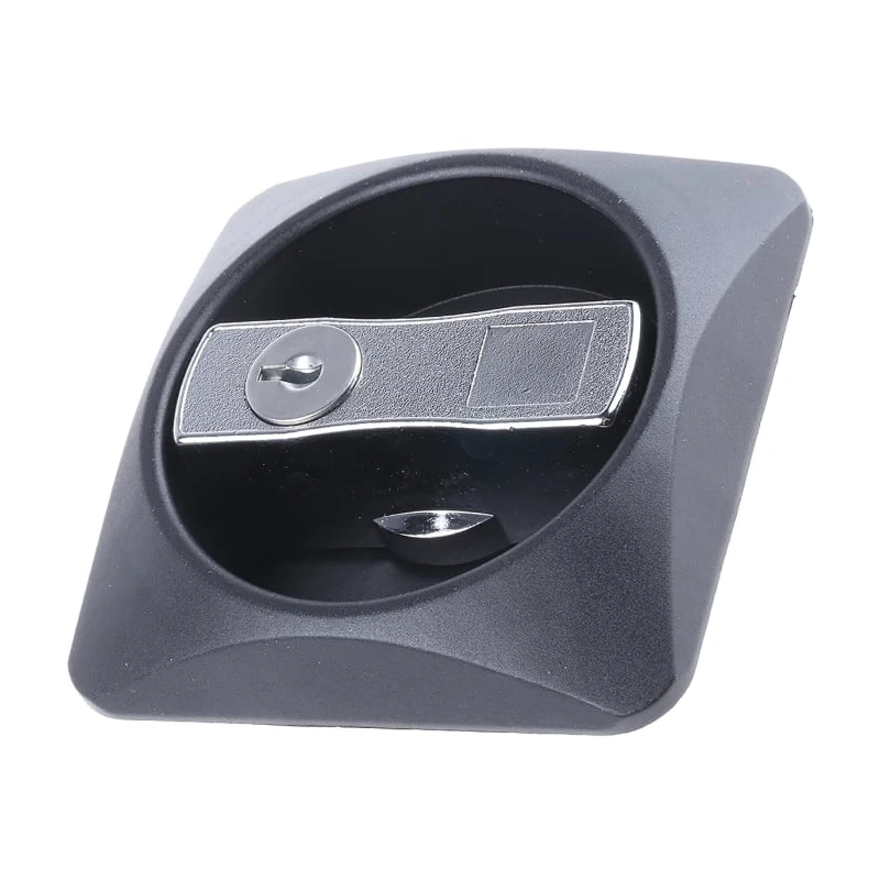 Euro-Locks a Lowe & Fletcher group Company Black Metal Plastic Flush Locking Handle 87mm 1691082