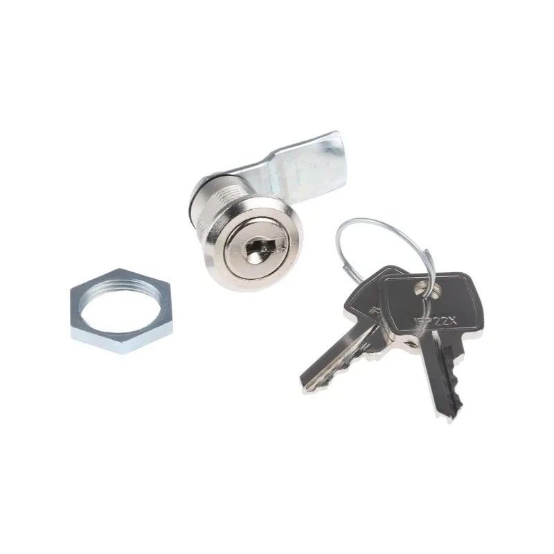 Euro-Locks a Lowe & Fletcher group Company Chrome Finish Keyed Camlock 15.5 mm Panel-to-Tongue B233017