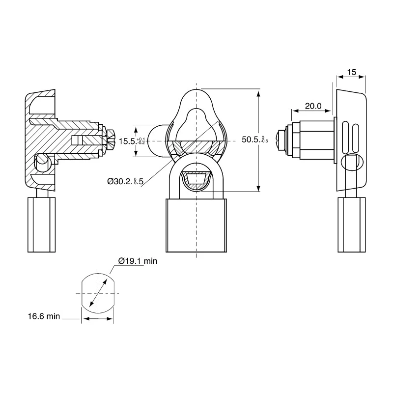 Euro-Locks a Lowe & Fletcher Group Company Chrome Finish Camlock Maximum Panel Thickness 12mm 4463012