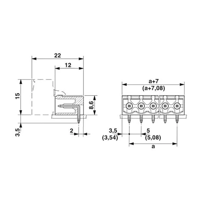 Phoenix Contact MSTBA 2.5/ 4-G-5.08 Series Pluggable Terminal Block, 4-Contact, 5.08 mm Pitch, 1 Row, 12A, 400V 1757268
