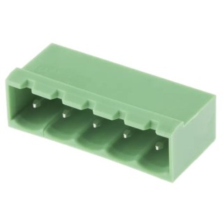 Phoenix Contact Pluggable Terminal Block MSTBVA 2.5/ 5-G-5.08 Series, 5-Contact, 5.08 mm Pitch, 1 Row, 12A, 400V 1755765