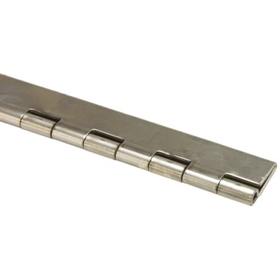 Pinet Steel Stainless Steel Piano Hinge with Knuckle Pin 1020 mm x 40 mm x 1.5 mm 347-8614