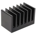 Fischer Elektronik Heatsink for Solid State Relays Black Anodised Aluminium 40 mm x 37.5 mm x 66 mm SK100-37-5-SA