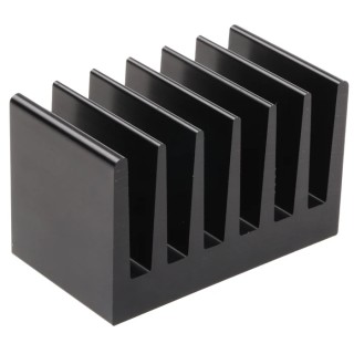Fischer Elektronik Heatsink for Solid State Relays Black Anodised Aluminium 40 mm x 37.5 mm x 66 mm SK100-37-5-SA