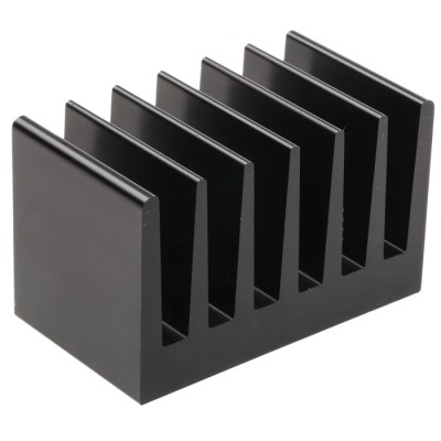 Fischer Elektronik Heatsink for Solid State Relays Black Anodised Aluminium 40 mm x 37.5 mm x 66 mm SK100-37-5-SA