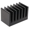 Fischer Elektronik Heatsink for Solid State Relays Black Anodised Aluminium 40 mm x 37.5 mm x 66 mm SK100-37-5-SA