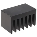 Fischer Elektronik Heatsink for Solid State Relays Black Anodised Aluminium 40 mm x 37.5 mm x 66 mm SK100-37-5-SA