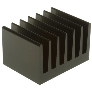 Fischer Elektronik Universal Rectangular Aluminium Heatsink, Black Anodised Finish, Thermal Resistance 2.5K/W SK100-50-SA