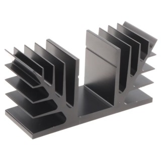 Fischer Elektronik Heatsink Black Anodised 1.75°C/W Thermal Resistance 50 mm Height 37.5 mm Length 100 mm Width SK88-37.5-SA