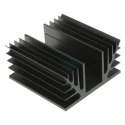 Fischer Elektronik Aluminium Black Anodised Heatsink for TO-3 Package 100mm x 100mm x 50mm SK88-100-SA