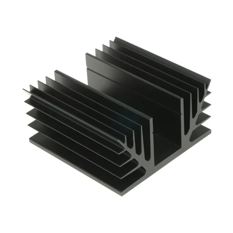 Fischer Elektronik Aluminium Black Anodised Heatsink for TO-3 Package 100mm x 100mm x 50mm SK88-100-SA