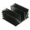 Fischer Elektronik Aluminium Black Anodised Heatsink for TO-3 Package 100mm x 100mm x 50mm SK88-100-SA