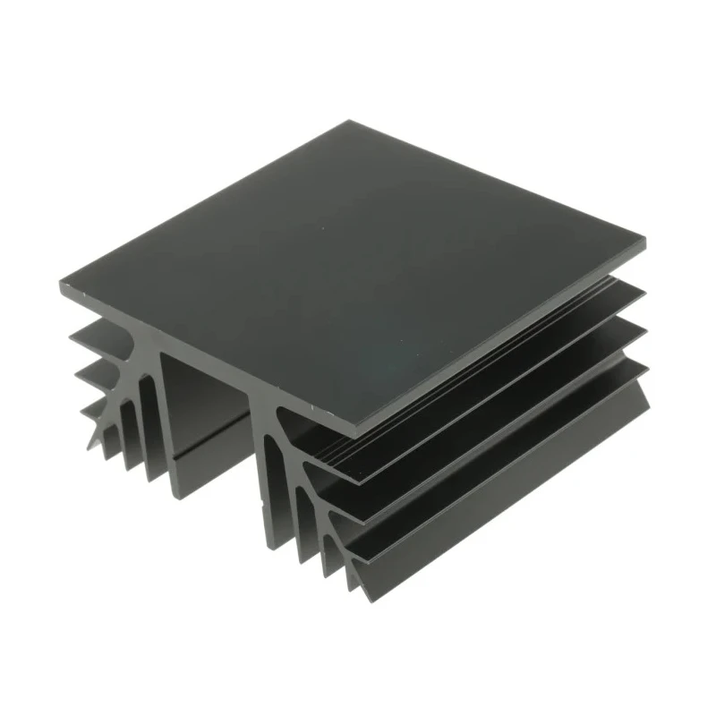 Fischer Elektronik Aluminium Black Anodised Heatsink for TO-3 Package 100mm x 100mm x 50mm SK88-100-SA