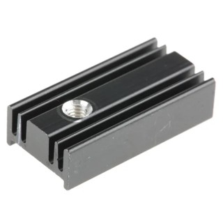 Fischer Elektronik Heatsink for WUDQVLVWRUV TO-220 Package, Aluminium Black Anodised, 36°C/W Thermal SK95-25-SA-220