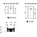 Fischer Elektronik Heatsink for WUDQVLVWRUV TO-220 Package, Aluminium Black Anodised, 36°C/W Thermal SK95-25-SA-220