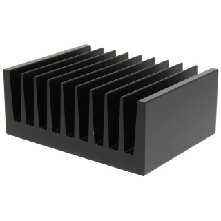 Fischer Elektronik Heatsink Universal Rectangular Aluminium 1.25K/W 40 mm x 75 mm x 100 mm SK92-75-SA