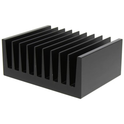 Fischer Elektronik Heatsink Universal Rectangular Aluminium 1.25K/W 40 mm x 75 mm x 100 mm SK92-75-SA