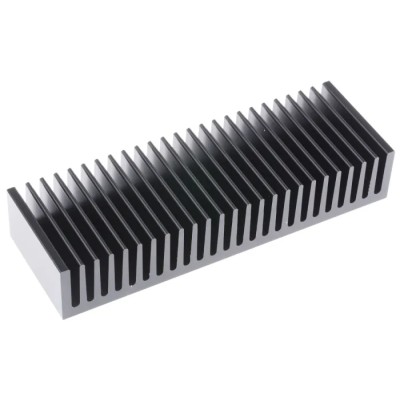 Fischer Elektronik Aluminium Heatsink for Solid State Relays 27 mm x 50 mm x 150 mm Black Anodised SK58-50-SA