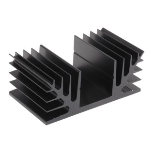 Fischer Elektronik Heatsink Black Anodised Aluminium 2.3°C/W Thermal Resistance 35 mm Height 50 mm Length 88 mm SK08-50-SA