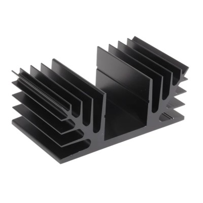 Fischer Elektronik Heatsink Black Anodised Aluminium 2.3°C/W Thermal Resistance 35 mm Height 50 mm Length 88 mm SK08-50-SA