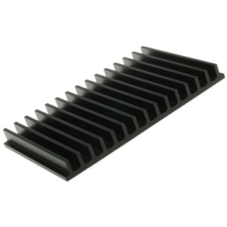 Fischer Elektronik Heatsink Universal 19 in Aluminium Clamp Fastening 1.8K/W Thermal Resistance Black Finish SK44-100-SA