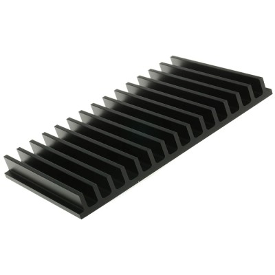 Fischer Elektronik Heatsink Universal 19 in Aluminium Clamp Fastening 1.8K/W Thermal Resistance Black Finish SK44-100-SA