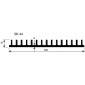 Fischer Elektronik Heatsink PCB, Thermal Resistance 1.4°C/W, 15 mm Height, 150 mm Length, 159 mm Width SK44-150-SA